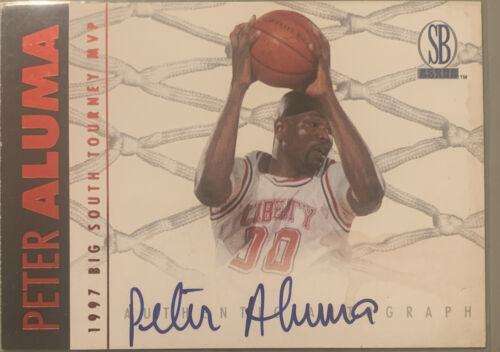 Peter Aluma Liberty Basketball Scoreboard Rookie autograph card auto Kings 1997 - Picture 1 of 2