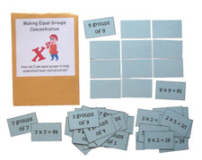 Educational Math Center Game Making Equal Groups Concentration Multiplication