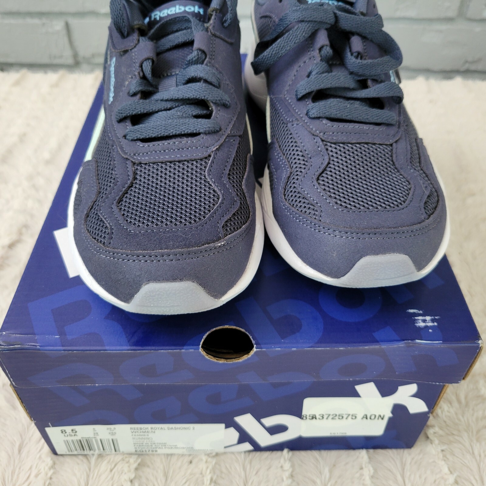Reebok Women's Royal Dashonic 2 Running Lace-Up Sneakers Navy/Emrld/Blue 8.5 M thumbnail 2