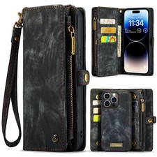 CaseMe Detachable Magnetic Phone Case Leather Wallet Cover for iPhone/Samsung