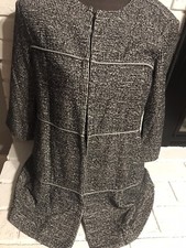 Cabi Tweed Look Clasp Enclosure Jacket Size Medium