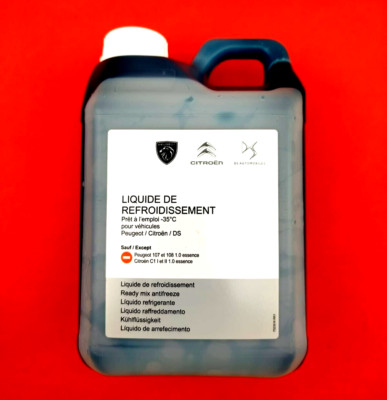 Genuine Peugeot Radiator Antifreeze 2 Litre Blue/Green up to -35°C G33 - 1637756380