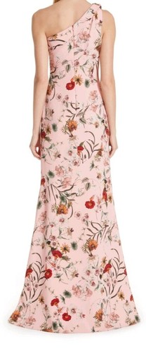Badgley Mischka Collection Floral Print One Shoulder Sleeveless Gown Size 12 - Picture 3 of 8