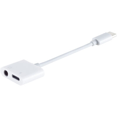 USB Typ C 2 in 1 Adapter 3.5mm Aux Buchse Ladekabel Splitter Audio Kopfhörer