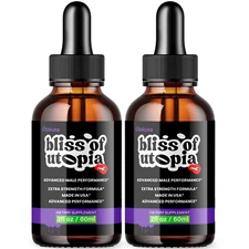 (2 Pack) Bliss of Utopia Drops for Men, Advanced Health Support Formula (4 oz)
