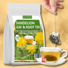 Dandelion Tea 100 Leaf  Root Herbal Tea Bags for Liver  Kidney Health Detox