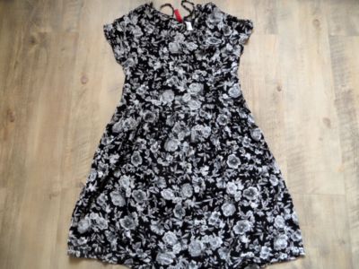 H&M Divided Beautiful Lightweight Dress Floral Black Grey Size 34 NWOT kCE817