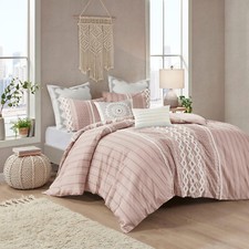 Image of INK+IVY Breathable Comforter Set for Full / Queen Size Bed | Blush.