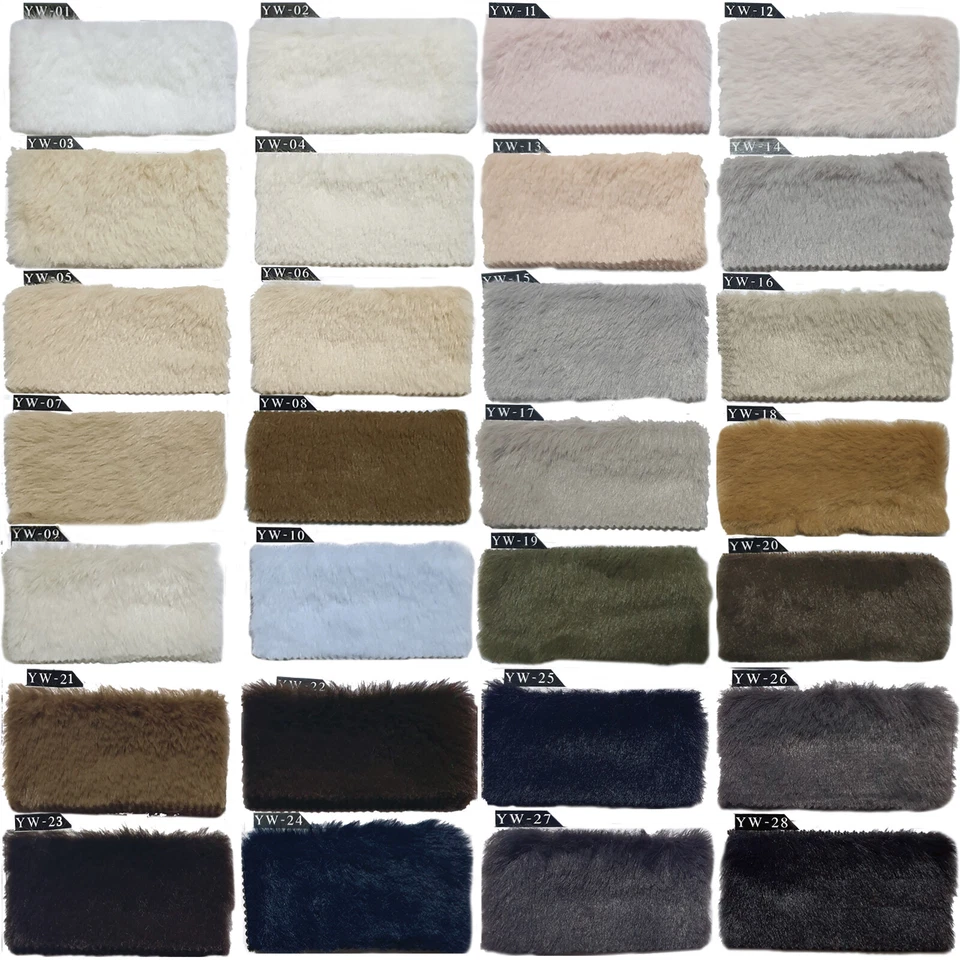 SOFT MINK FAUX FUR 10MM LONG HAIR LAMBY PLUSH DOLL CLOTH FABRIC SOLID MATTE 60"W - Image 2 of 4