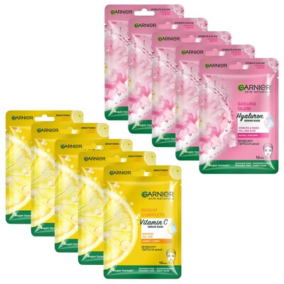 Garnier Serum Mask Bundle   Bright Complete & Sakura Glow