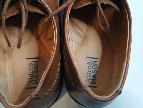 Aiden & Mason Mens AM-Albert1 Brown Oxford Cap Toe Leather Dress Shoes Sz 11 M - Picture 4 of 10