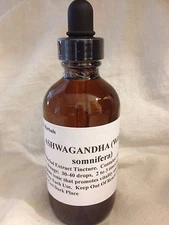 Ashwagandha Herbal Tincture 4 floz  ADAPTOGENIC TONIC  NON-GMO Sealed 