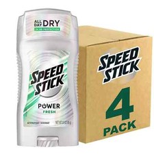 Speed Stick Power Fresh Deodorant For Men, 3 oz, 4 Pack
