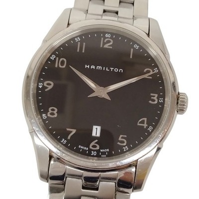 Hamilton Jazzmaster Slimline Quartz Mens Watch H385110 wrist 17cm Luxury