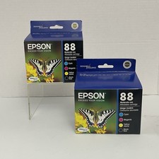 Genuine Epson 88 Printer Ink 4 Pack Yellow Cyan Magenta Black BB Set 2 Expired