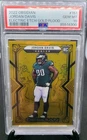 2022 Panini Obsidian Football Electric Etch Gold Flood Jordan Davis #151 PSA 9