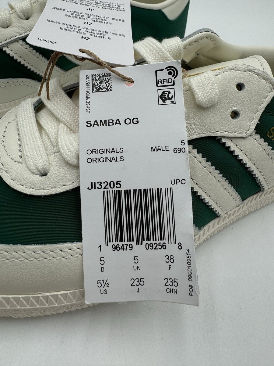 Adidas Men's Samba OG Size 5.5 White Collegiate Green |JI3205| | eBay