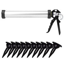 600ml Aluminium Sausage Silicone Caulking Applicator Gun 15" Heavy Duty Non Drip