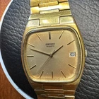 Seiko 5932-5109 Gold Tone Men's Date Wristwatch Date 31mm RUNS READ
