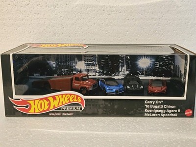 Hot Wheels Diorama Set Carry On, '16 Bugatti Chiron, Koenigsegg Agera R, McLaren