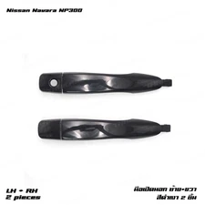 Black Set 2Dr Front Outer Door Handle Fits Nissan Navara NP300 D23 '15 - '25