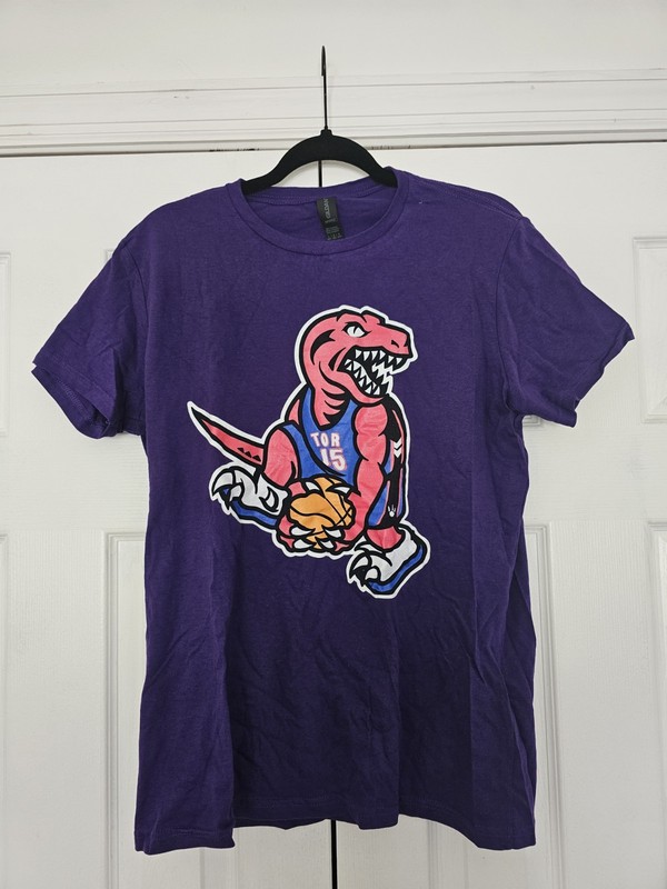 Gildan Softstyle Men's L Purple Toronto Raptors Graphic Print Crew Neck T-Shirt