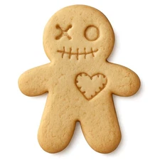 Voodoo Gingerbread Man Cookie Cutter & Stamp 4x3.2" for Baking Fondant Clay