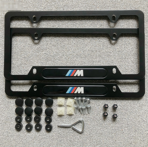 2PCS M Aluminium Alloy Style License Plate Frames Hardware Included 6*12in