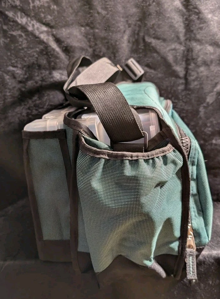 Caja de aparejos de transporte lateral blando vintage Kwik Draw 7501ST usada sin usar Foto 4 de 4