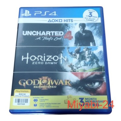 PS4 Uncharted 4 & Horizon Zero Dawn PS4 Games Set Japan Version Near Mint