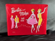 1963 Vintage Barbie and Midge Pink Double Doll Case - Mattel