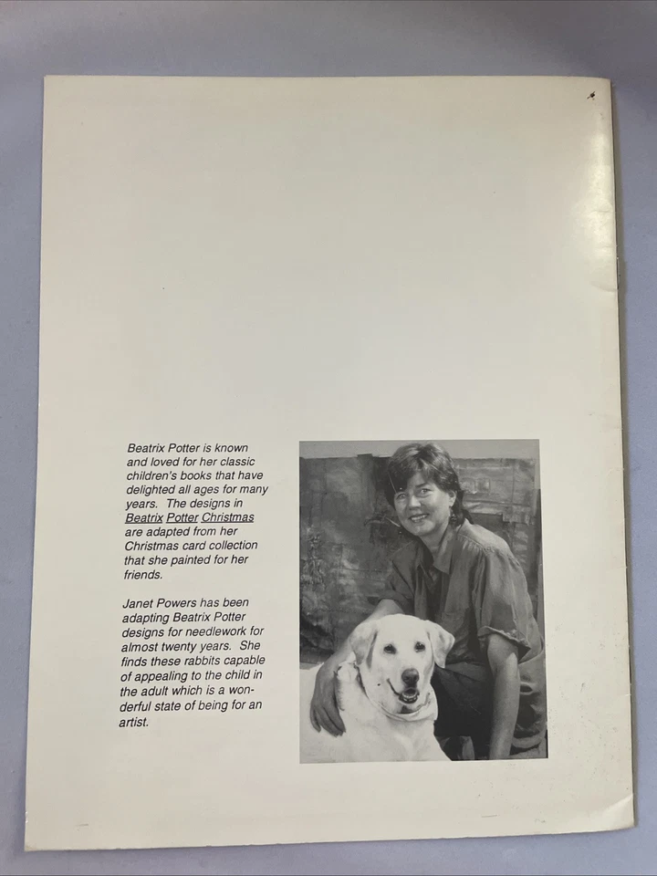 A BEATRIX POTTER CHRISTMAS Cross Stitch Book Animals Bunny Rabbit Mice Vtg 90s - Image 3 of 3