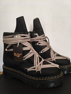 Rick Owens x Dr. Martens 1460 Boots Megalace Quad EU 43/ UK 9 / US 10 Black