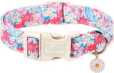 Floral Dog Collar Cute Spring/Summer Dog Collars for Large Dogs - Lightweight Ad