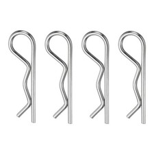 4 Pcs Hitch Pin Clip, 3.5mm x 75mm R Clips 304 Stainless Steel, Silver