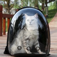 Pet Portable Carrier Backpack Space Capsule Travel Dog Cat Bag Transparent