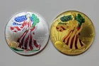 2000 American Silver Eagles ($1 Lot of 2 Painted/Acrylic .999 Fine ASE's)