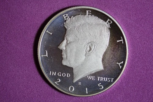 ESTATE FIND 2015 S PROOF SILVER KENNEDY HALF DOLLAR #K58924