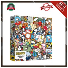RoseArt Peanuts 1000 Piece Jigsaw Puzzle Snoopy Charlie Brown Woodstock Collage