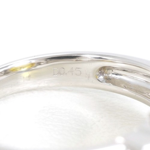 Platinum 900 ring 12 size YellowSapphire 3.18 Diamond 7.5g Free shipping Used - Picture 9 of 9