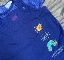 3-6 Mon Carters Eric Carle Very Hungry Caterpillar Blue Shirt  Overalls 2002
