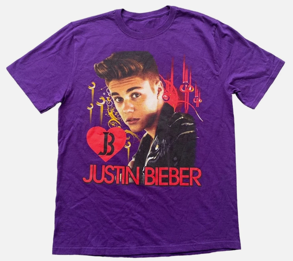 Justin Bieber Believe Tour 2013 Purple T-Shirt Reprint All Size