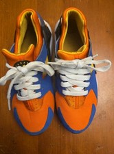 Nike Huarache Run GS Hyper Royal Blue Yellow Orange Kid Youth Aa-28 