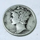 1936 MERCURY DIME - 90% SILVER - Circulated US Coin #6464