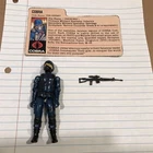 1983 COBRA generic fig [BROKEN CROTCH] w/Rifle & Card