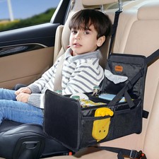 Kids Car Backseat Organizer Storage With Tissue Box Cup Holder Travel Accessory