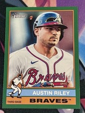 Topps 2025 Heritage Baseball Austin Riley Atlanta Braves Green Border #364