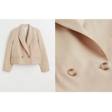 NWT H&M Conscious Womens Cropped Double Breas...