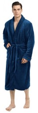 Mens Robe, Luxury Plush Fleece Mens Bathrobe, Spa Bath Robe for Men, Small-Me...