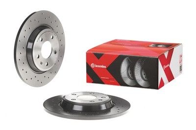 Brembo Xtra Rear X-Drilled Brake Disc Rotor for Audi A4 A5 A6 Quattro allroad Q5